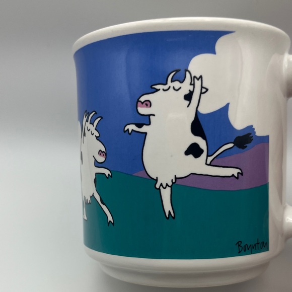 Vtg Boynton Baryshnicows Dancing Cow Mug - Picture 2 of 8